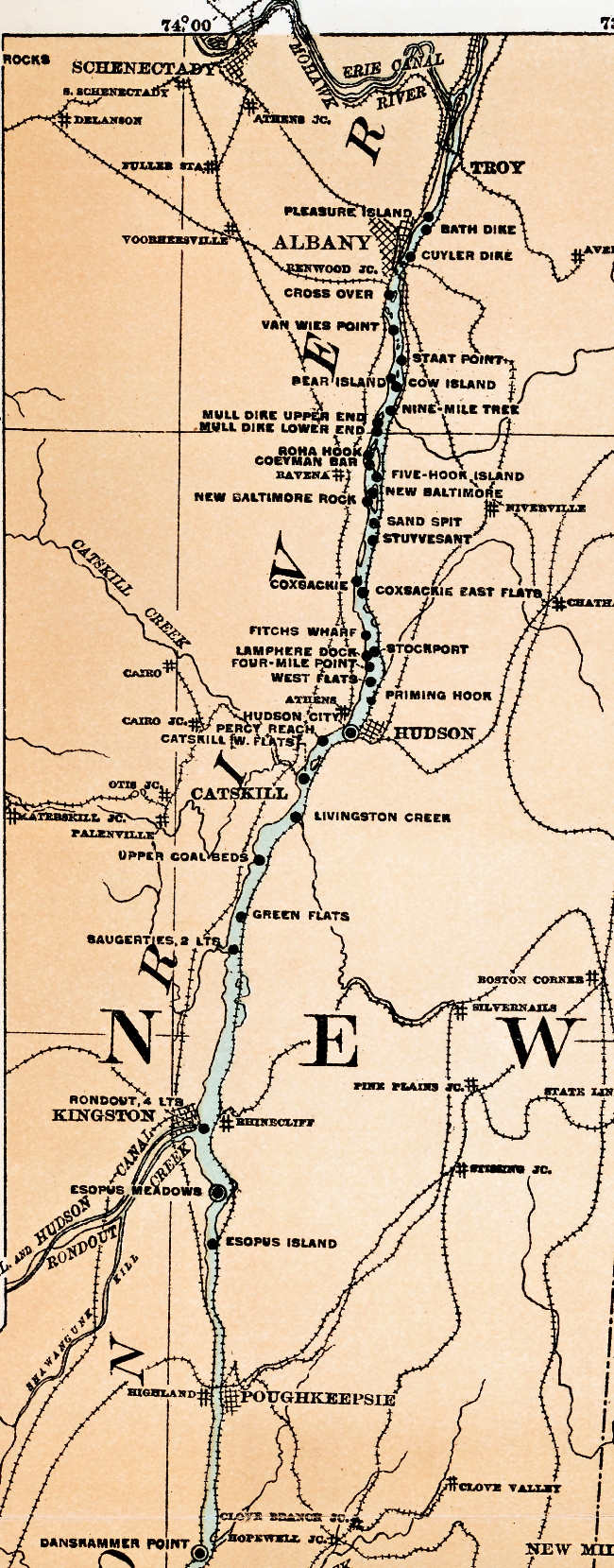 Us Map Hudson River